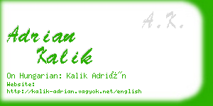 adrian kalik business card